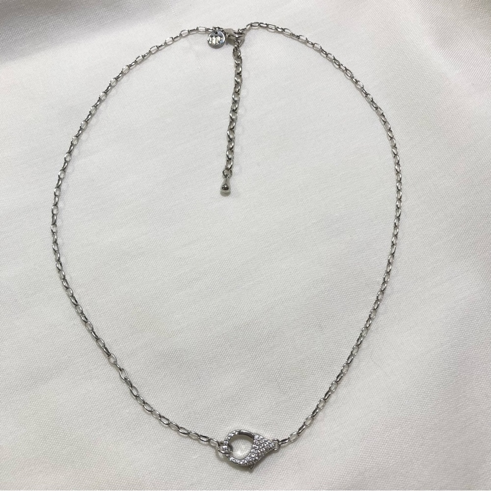 Rhinestone Lobster Clasp Charm Necklace